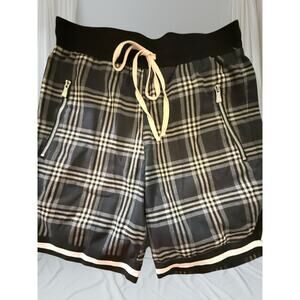 Christos New York Plaid Drawstring Jogging Shorts XS Excellent